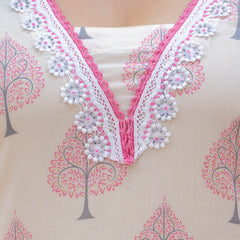 EthniFlair Floral Printed Aari Work Kurta with Palazzos & Dupatta