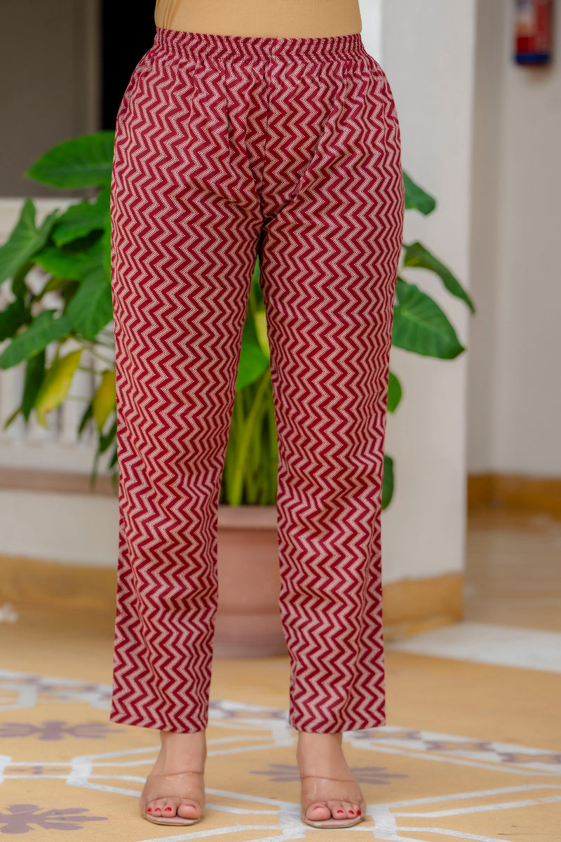 EthniFlair Floral Printed Empire Aari Work Kurta with Trousers & Dupatta