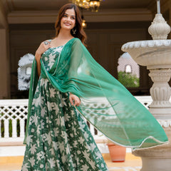 EthniFlair Floral Printed Floral Anarkali Kurta