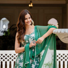 EthniFlair Floral Printed Floral Anarkali Kurta