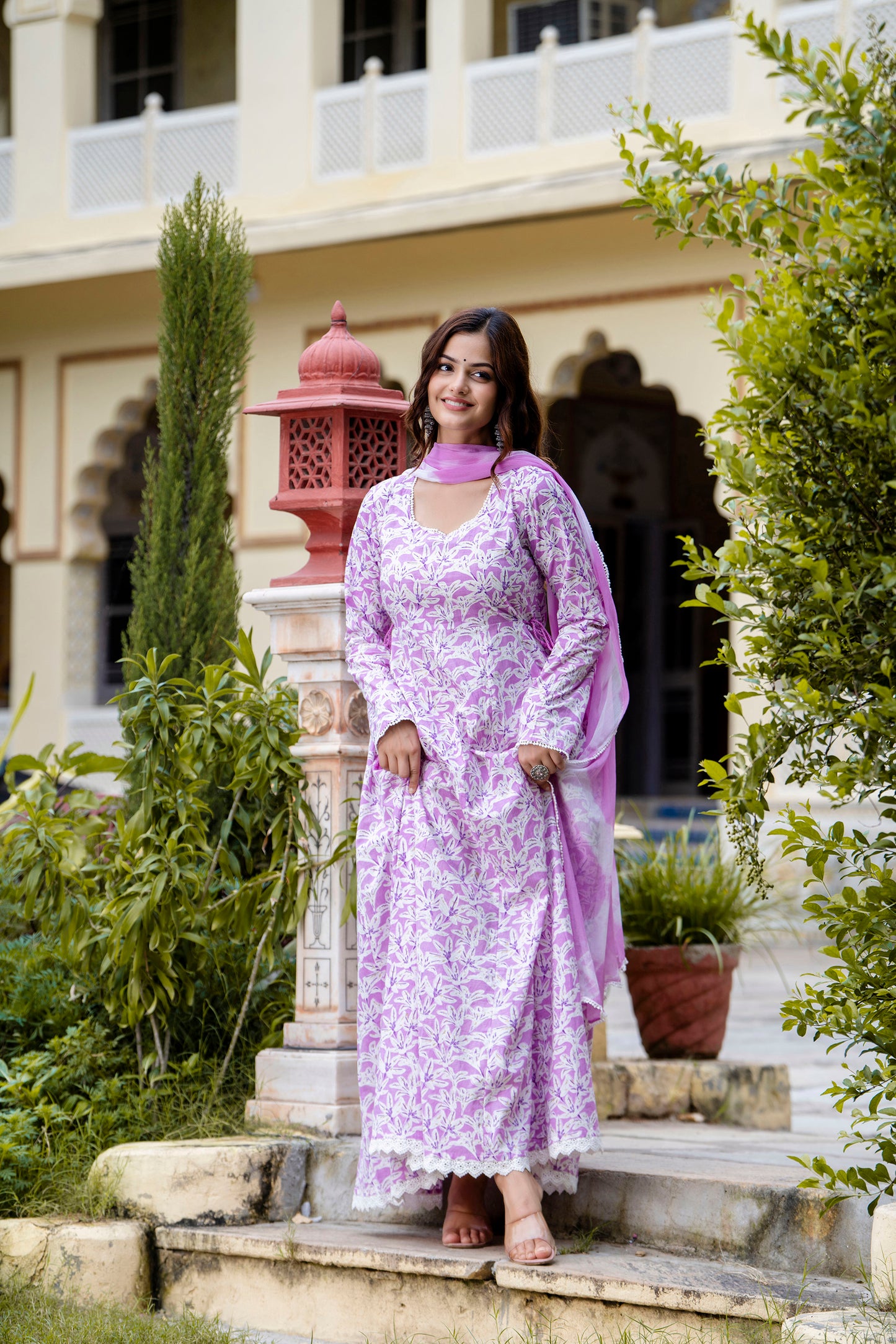 EthniFlair Women Floral Printed Floral Anarkali Kurta