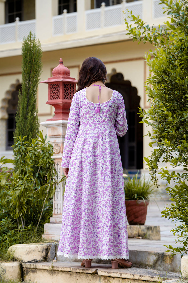 EthniFlair Floral Printed Floral Anarkali Kurta
