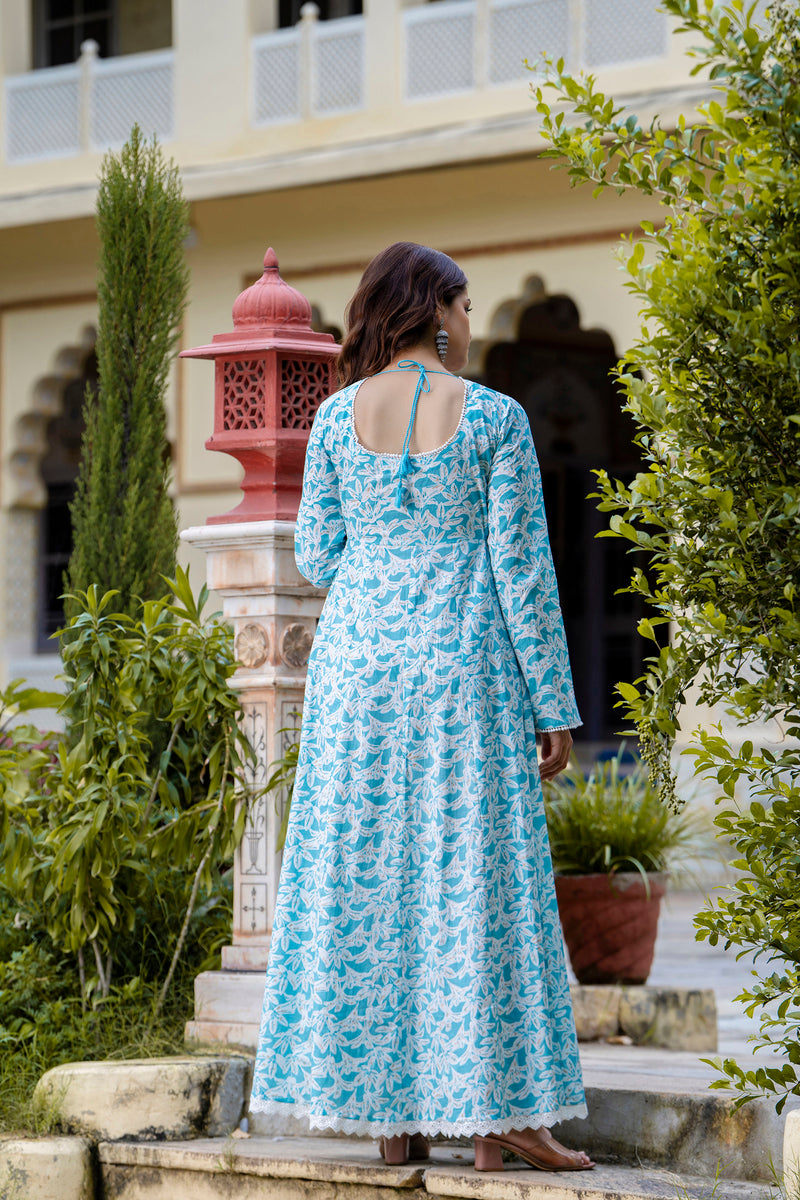 EthniFlair Floral Printed Floral Anarkali Kurta