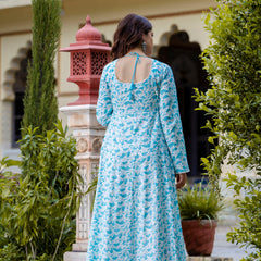 EthniFlair Floral Printed Floral Anarkali Kurta