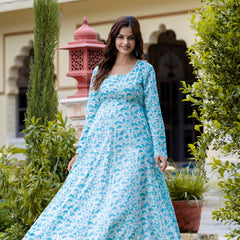 EthniFlair Floral Printed Floral Anarkali Kurta