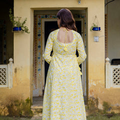EthniFlair Floral Printed Floral Anarkali Kurta