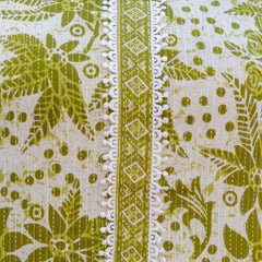 Cotton Sleeveless Yoke work Straight Kurta with Pants & Nazneen Dupatta