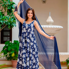 EthniFlair Floral Printed Floral Anarkali Kurta