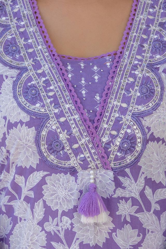 EthniFlair Women Cotton Pintucks detail Straight kurta Pant & Dupatta