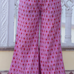 EthniFlair Floral Embroidered Empire Gotta Patti Kurta with Palazzos & Dupatta