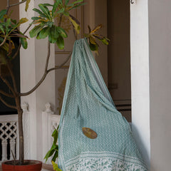 EthniFlair Floral Printed Mirror Work Kurta with Trousers & Dupatta