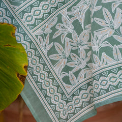 EthniFlair Floral Printed Mirror Work Kurta with Trousers & Dupatta