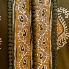 EthniFlair Women Cotton Yoke detail Straight Kurta Pant Dupatta Set