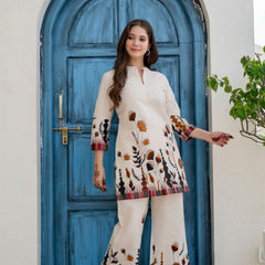 EthniFlair Printed Tunic With Trousers Co-Ords Set