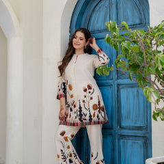 EthniFlair Printed Tunic With Trousers Co-Ords Set