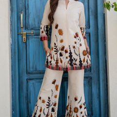 EthniFlair Printed Tunic With Trousers Co-Ords Set